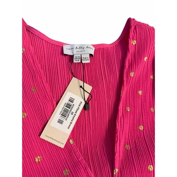 NWT Never Fully Dressed Pink Plisse Emma Dress - Size 20 - Picture 2 of 16